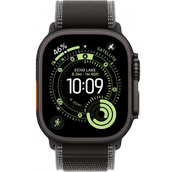Apple Watch Ultra 3 49mm Trail Loop Black/Charcoal / Black Titanium Case