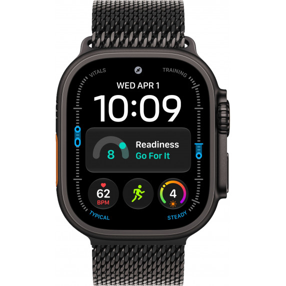 Apple Watch Ultra 4 49mm Titanium Milanese Black / Black Titanium Case