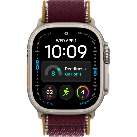 Apple Watch Ultra 4 49mm Trail Burgundy / Natural Titanium Case