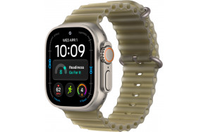 Купить Apple Watch Ultra 4 49mm Ocean Band Translucent Kelp  / Natural Titanium Case