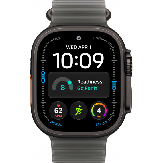 Apple Watch Ultra 4 49mm  Ocean Band Translucent Black / Black Titanium Case